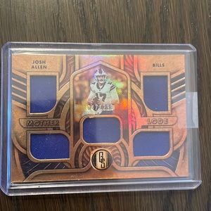 Josh allen panini “mother lode” jersey patch card numbered 47/299.